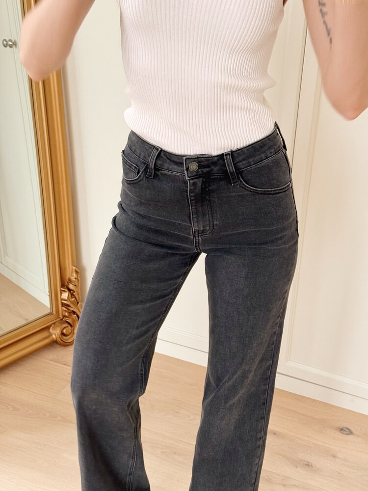 Jeansy wide leg Tobbaco - obrazek 10