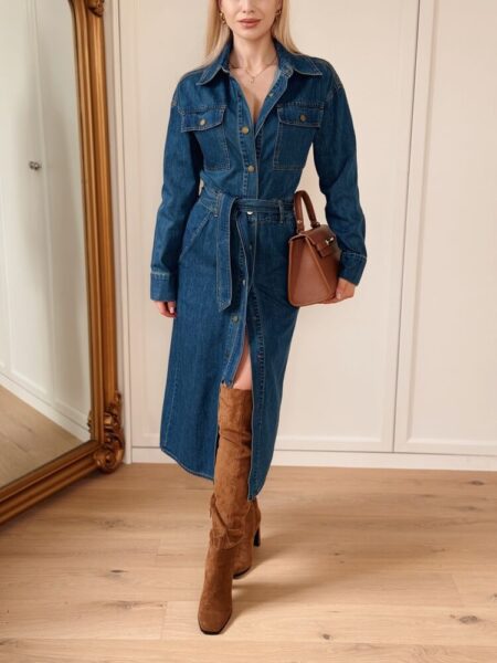 Sukienka denim 100% bawełna - L