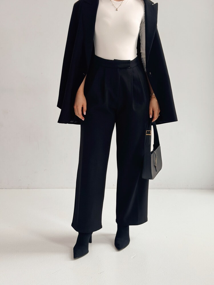 Zimowe spodnie z ociepleniem Valmonté - czerń - obrazek 8