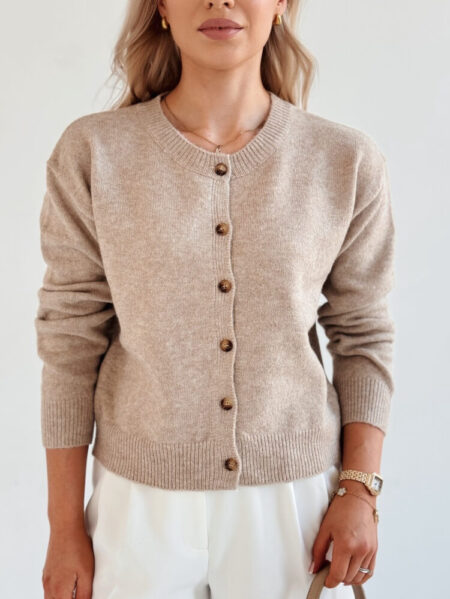 Cardigan alpaca & wool - beż