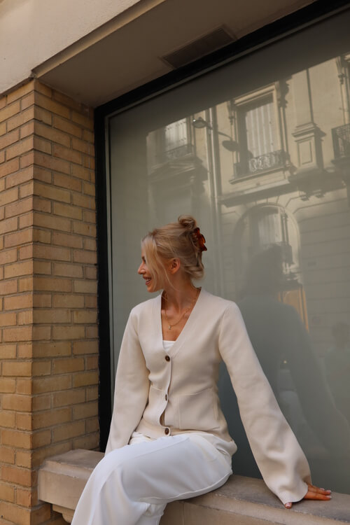 Cardigan Crème Parisienne - 100% wiskoza - obrazek 11